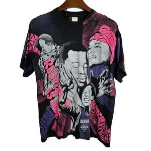 KACY WORLD COLORS Vintage "Respect Is Due" AOP Single Stitch Black History 2XL‎